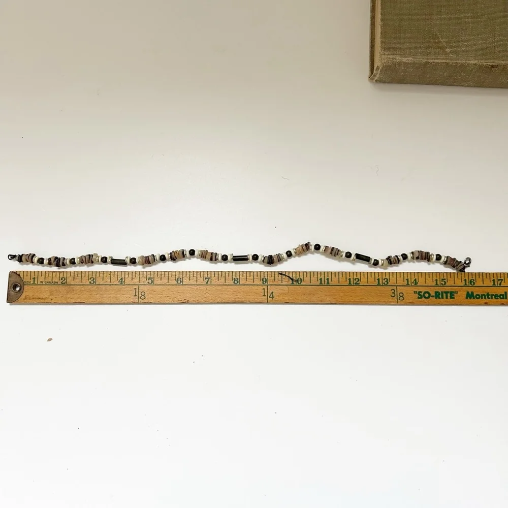 Y2K Surfer Necklace Mixed-Media Brown and White Unisex Unbranded Summer Beach - Picture 7 of 9